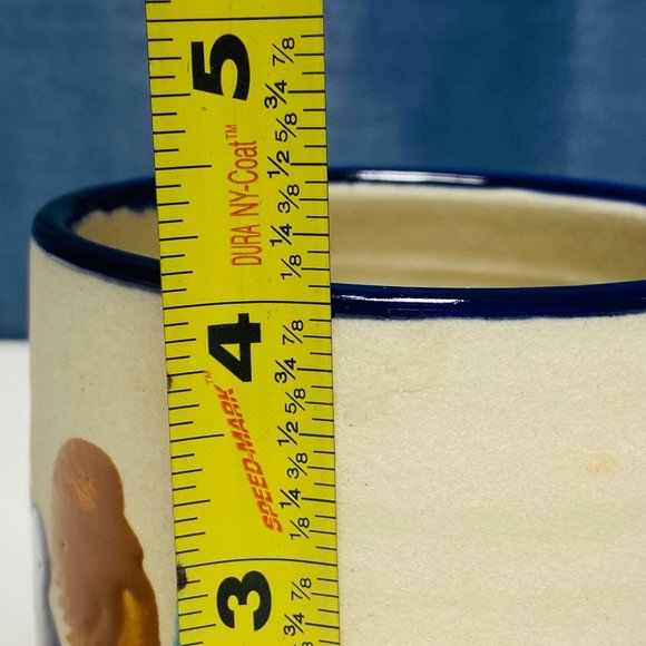 Mexican Pottery Mug with hand painted Floral Pattern Manzanillo Mexico - Picture 9 of 10